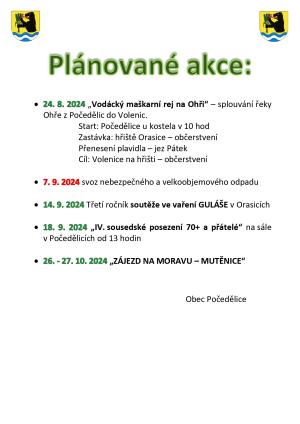 Plánované akce 2024. 1