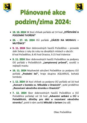 Plánované akce podzim/zima 2024 1