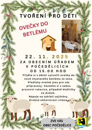 Tvoření pro děti - ovečky do betlému