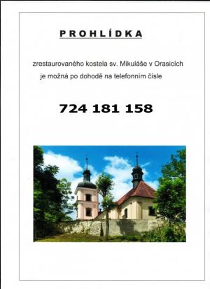 Prohlídka kostela v Orasicích